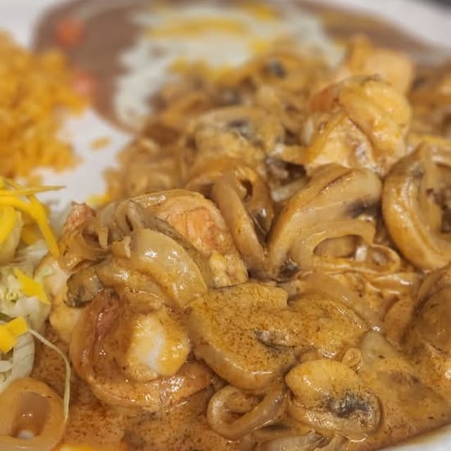 CAMARONES MAZATLAN IN CHIPOTLE SAUCE.