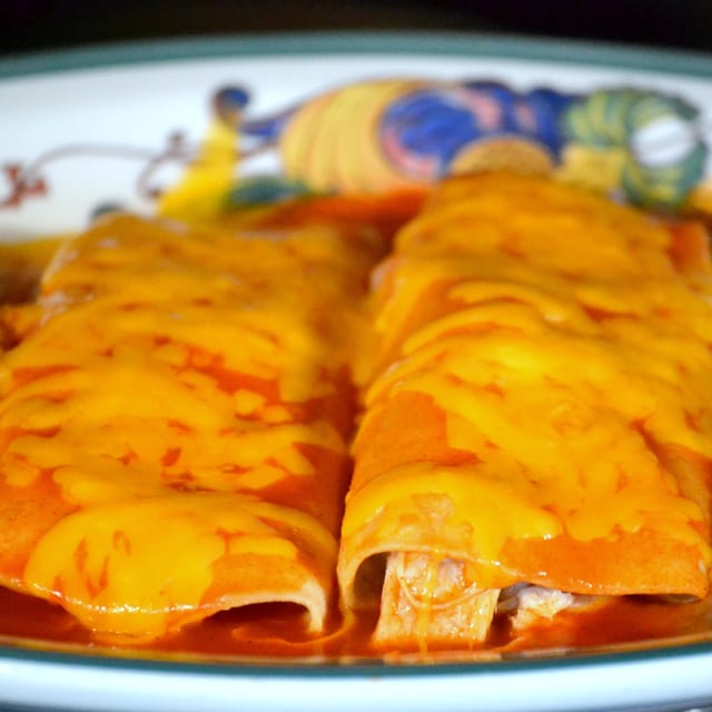 TWO ENCHILADAS.