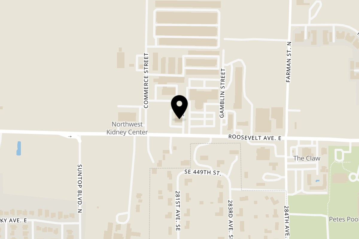 Map showing the location of Mazatlan Mexican Restaurant Enumclaw on 1001 Roosevelt Ave E in Enumclaw